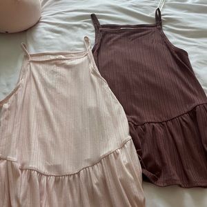 Two Flowy Dressy Tank Tops